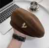 Japanese Retro Woolen Beret Female Face Small Korean Versatile Cartoon Bear Fashionable Temperament Painter Hat