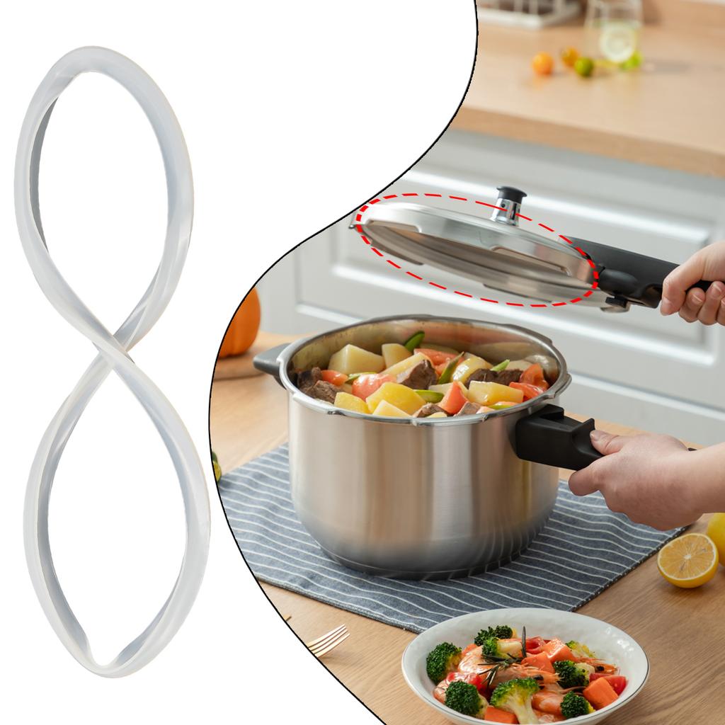 1pcs Silicone Pressure Cooker Seal Ring O Ring Rubber Clear Replacement Gasket Kitchen Cooking Tool 18/20/22/24/26/28/30/32cm