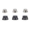 3Pcs Electric Guitar Knobs Metal Potentiometer Dome Top Hat Bell Volume Tone Control with Wrench