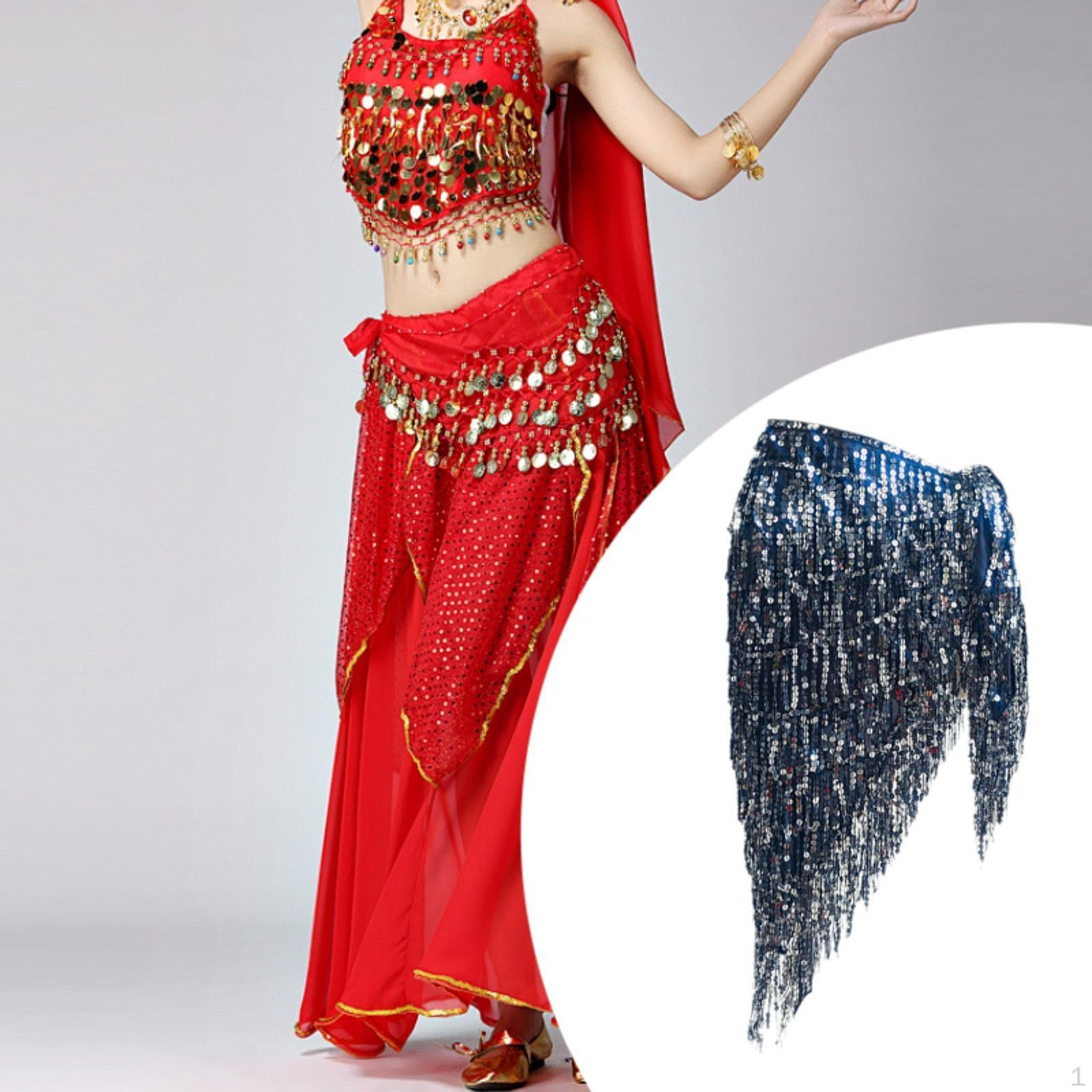 

Belly Dance Hip Scarf for Elegant Performances Silver