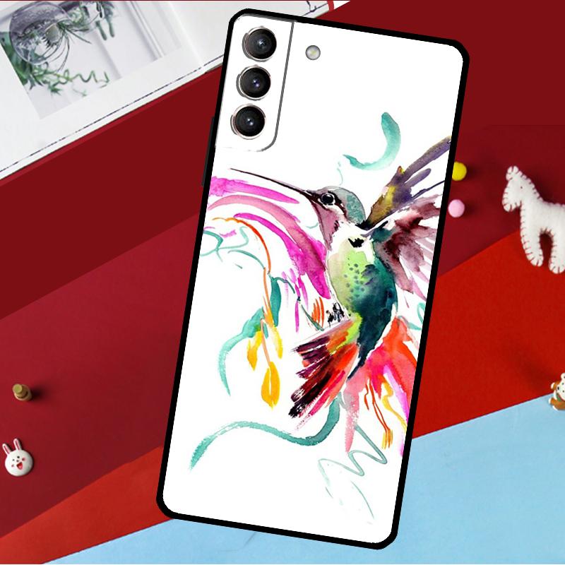 Hummingbird and Flowers Funda For Samsung Galaxy S26 S25 S24 S21 S22 S20 Ultra S9 S10 Plus S23 FE S25 FE Phone Case