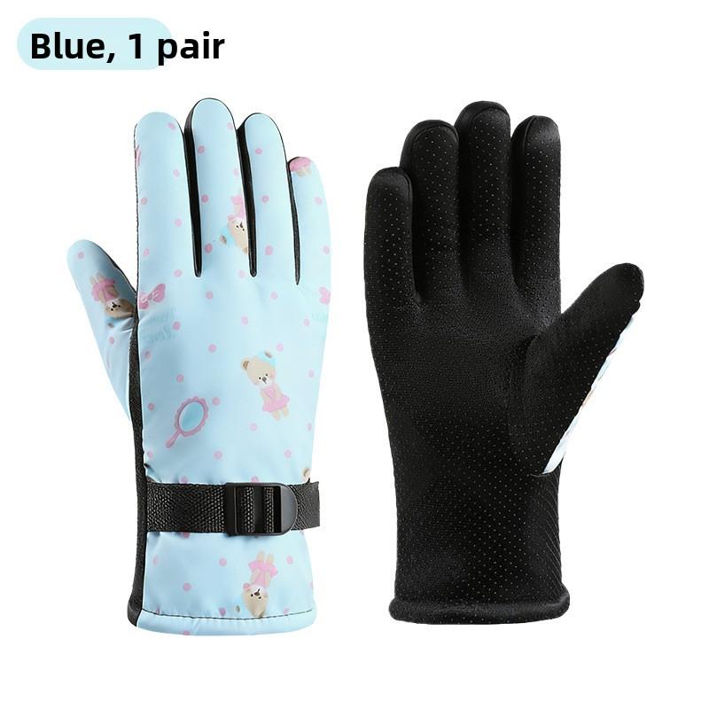 

Winter Touchscreen-Compatible Thermal Cycling Gloves for Wind and Cold Protection Outdoor Rainproof One pair (in OPP bag) синий