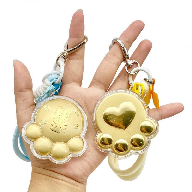 999 Pure Gold Lucky Cat Paw Phone Charm: Double-Sided Wealth-Attracting Omamori Cat Gift