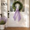 Harvest Party Decor Fall Scalloped Wreath Sash for Front Door, 55 Inch Plaid Gingham Autumn Wedding Ornament Thanksgiving Ribbon Yard Porch