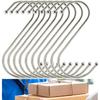 Extra Large S-Hooks (12cm X 20pcs), Set of 20, for Kitchen and Bathroom Use, Rust-Resistant, Holds Small Items, 15kg (12cm X 20pcs, Silver)