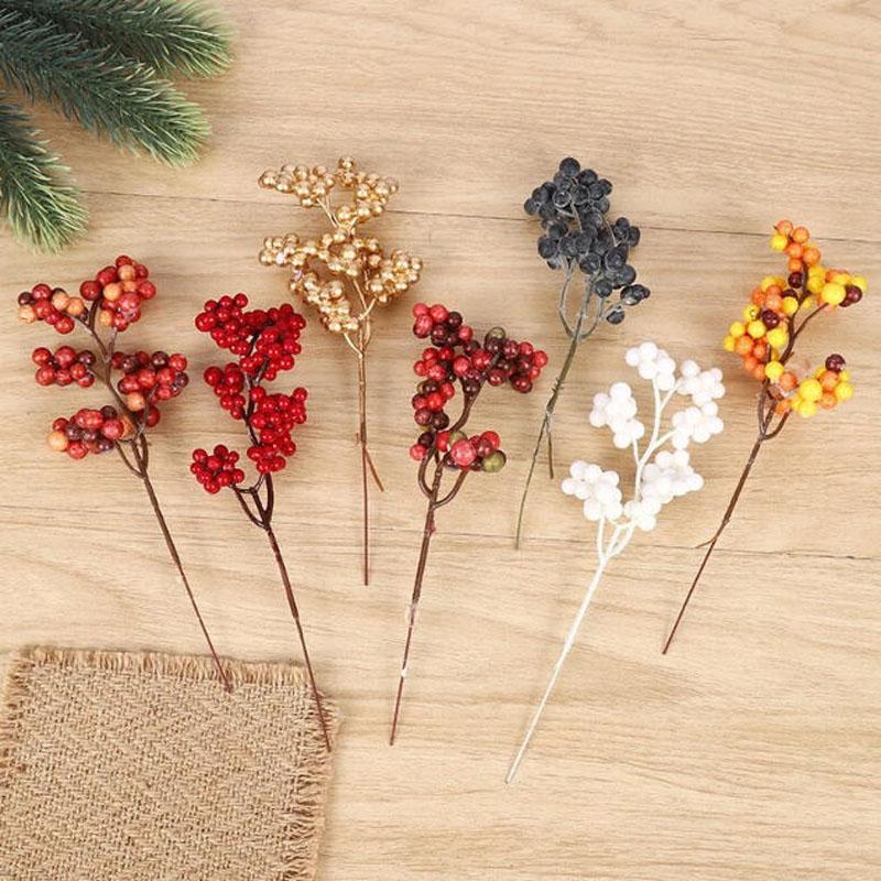10pcs Artificial Berry Stems Christmas Berry Picks Decor Berries Branches