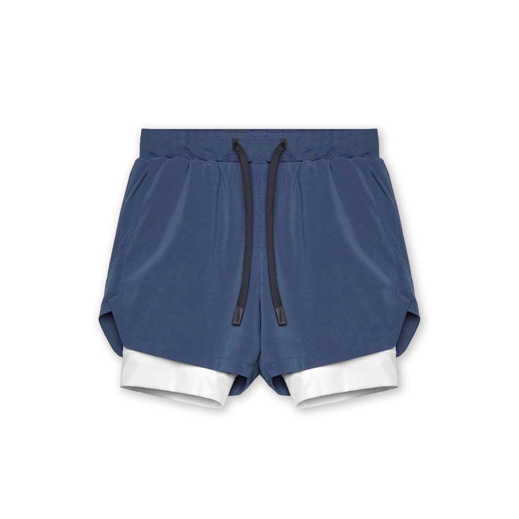 Pantalones Cortos de Verano 2 en 1 de Secado Rápido para Hombre Gimnasio Fitness Running Bodybuilding Jogging Pantalones Cortos Casuales Entrenamiento Baloncesto Masculino