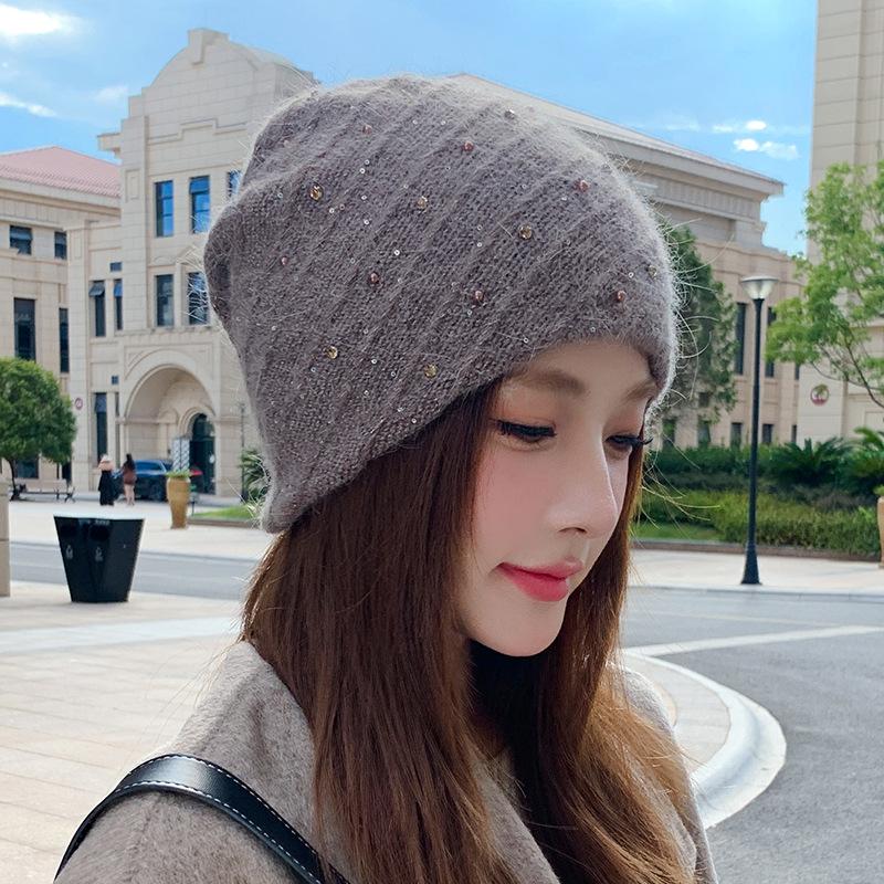 Herbst und Winter Neuer Hut Damen Street Casual Hut Thermischer Ohrenschutz Stapelhut Wintermützen für Damen, Mützen für Damen, Hüte für Damen Winter