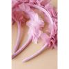Triple Tulle Flower Glitter Crown In Pink Tones
