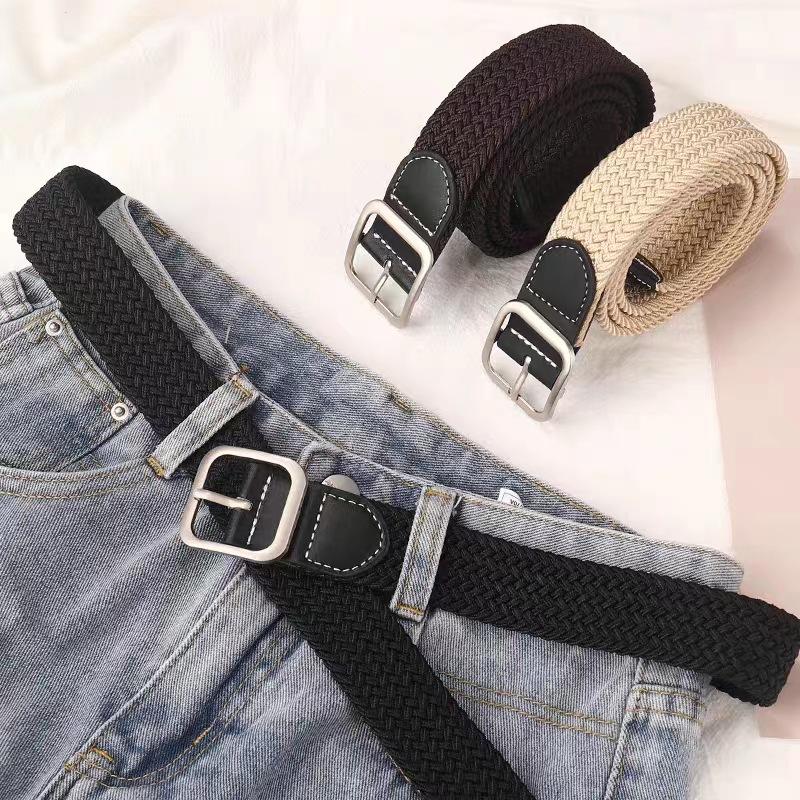 2023 Woven Belt Men'S Belt Women'S Jeans Belt Military Training Trendy Young People'S Canvas