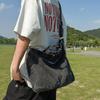 Korean Version of Simple Washed Denim Retro Large-capacity Men's and Women's Tutoring Bags Shopping Bags Shoulder Messenger Bags