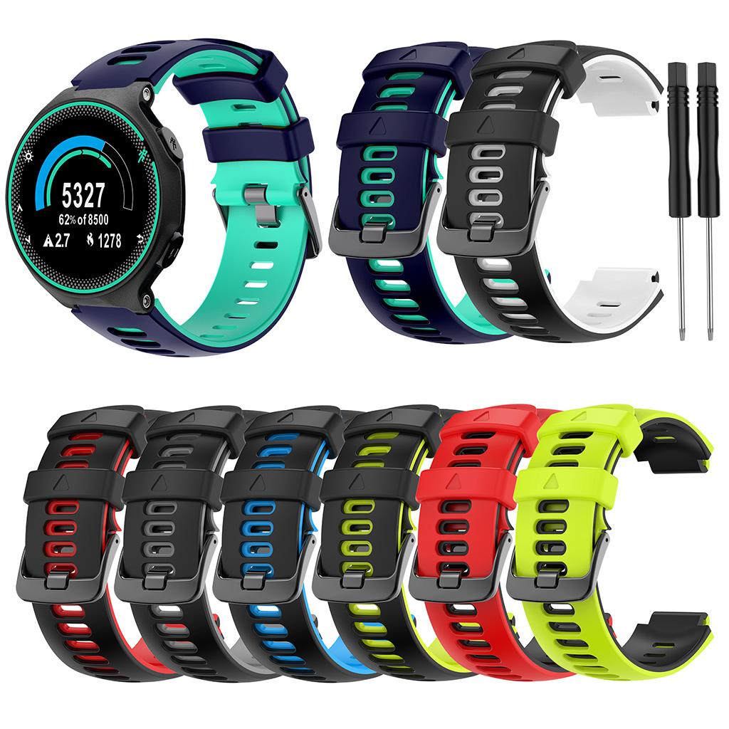 Silicone Band Adjustable Smartwatch Bracelet Compatible for Garmin-Forerunner 735xt/235lite/630/230 Soft Strap Wristband