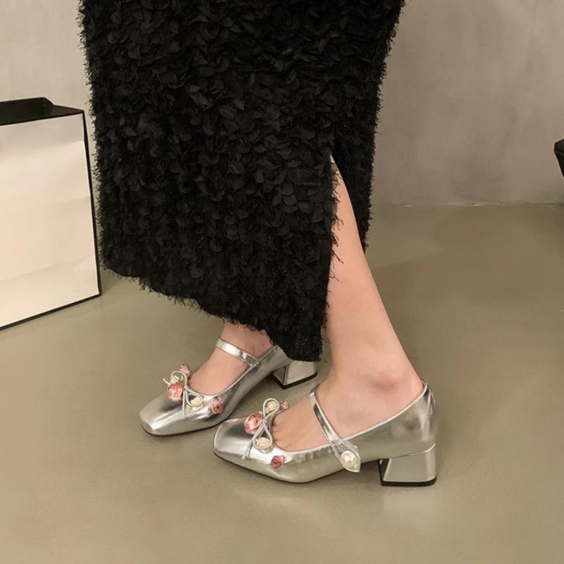 Mary-Jane-Schuhe für Damen, Pumps mit niedrigem Absatz, klobiger Blockabsatz, bequeme Abendschuhe, lässige Mary-Jane-Pumps für Damen mit quadratischer geschlossener Zehenpartie und Knöchelriemen