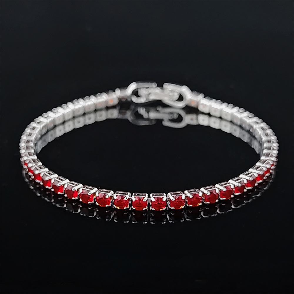 Bracciale Tennis Hip-Hop Zirconi Multicolore - Senza Sbiadire, Design Full Diamond