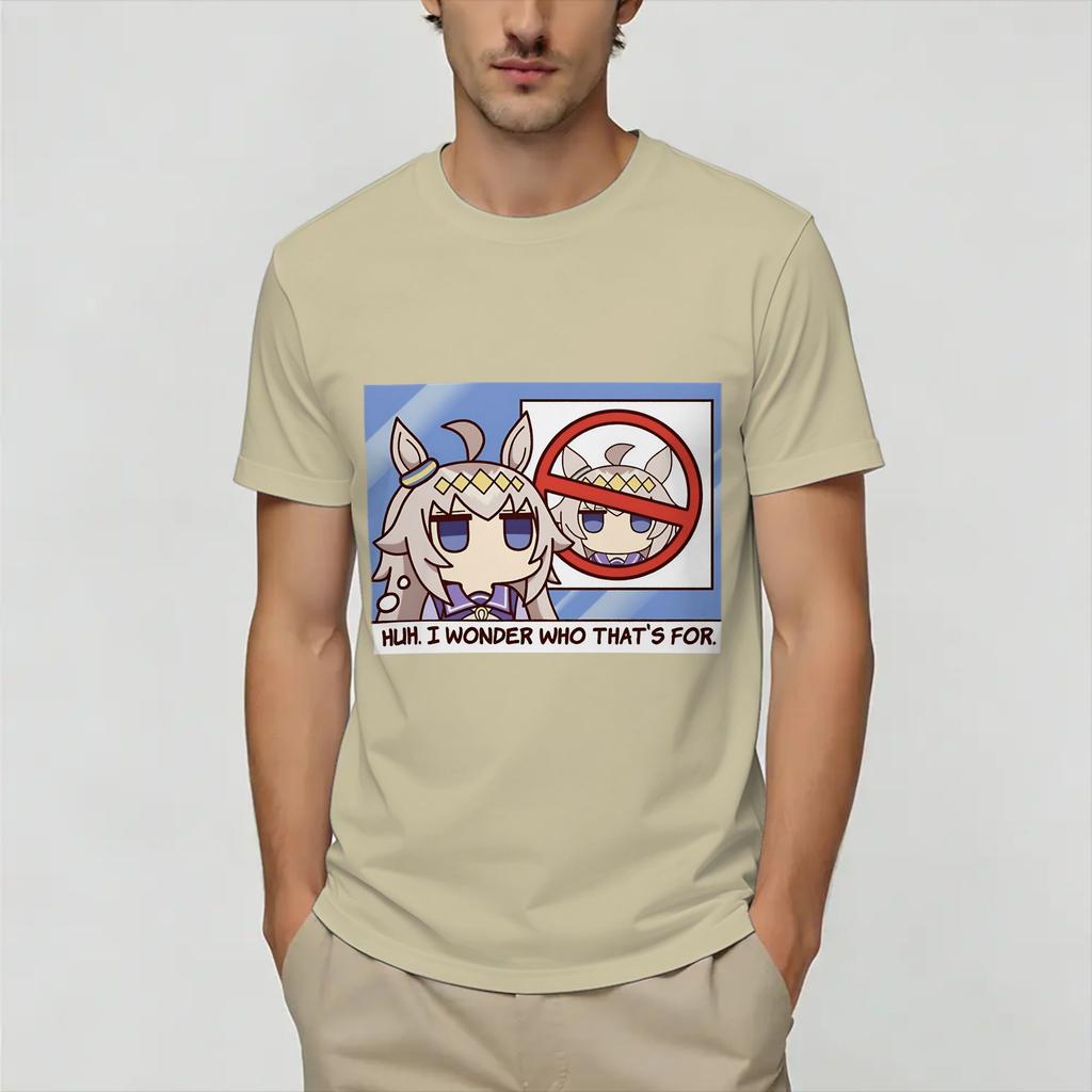 Uma Musume Oguri Cap Unisexs T Shirt Novelty Tee Shirt Short Sleeve O Neck TShirts Pure Cotton Original Clothes