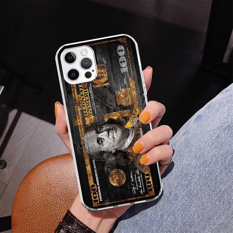 Banknote Dollar Cash Money Phnoe Case for Iphone 17 Air 16 11 12 13 Mini 14 Plus 15 Pro Max 7 8E SE 2020 16ProMax Phone Cover Co