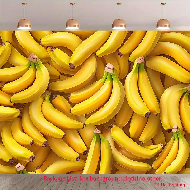 

2D Realistic Yellow Banana Overload Backdrop for Food & Fruit Party 47.2x31.5inch/120*80cm