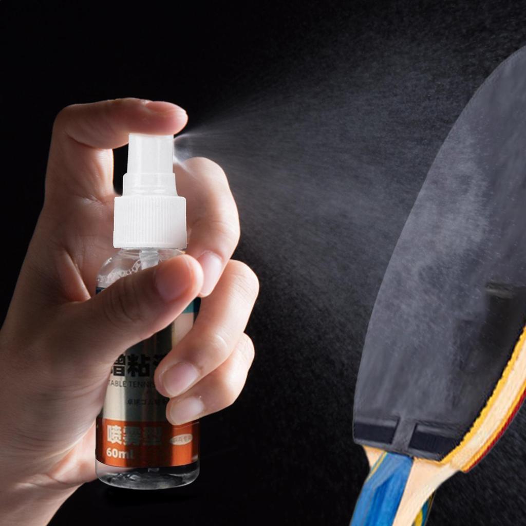 61ml Spray Bottle Table Tennis Racket Cleaner Table Tennis Racket Cleaning Spray Kit with 1-Sided Sponge Powerful Table Tennis