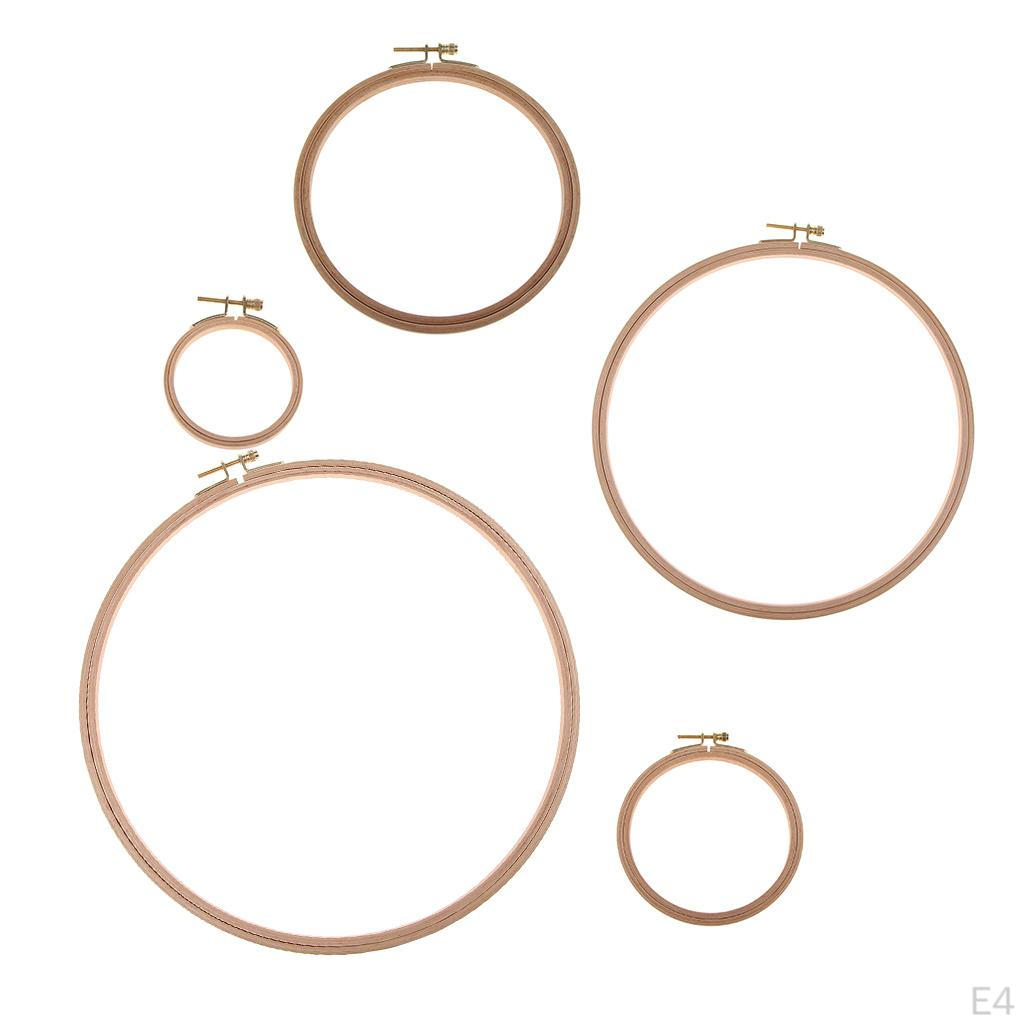 Runda Träbroderibågar Stygn - 13,8 cm