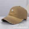 Edged letter embroidered baseball cap for men and women, spring and summer outdoor travel, small peaked cap, sun protection cap