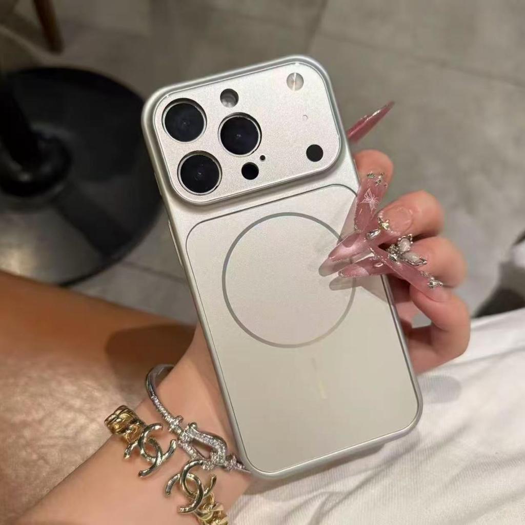 Like 17 Designed AG Glass Magnetic Case for iPhone 17 Air pro Max 16 15 14 13 Electroplate Back Cover Mobile Phone Accessories