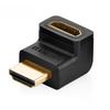 Angled Plug Adapter for HDMI Socket, Black