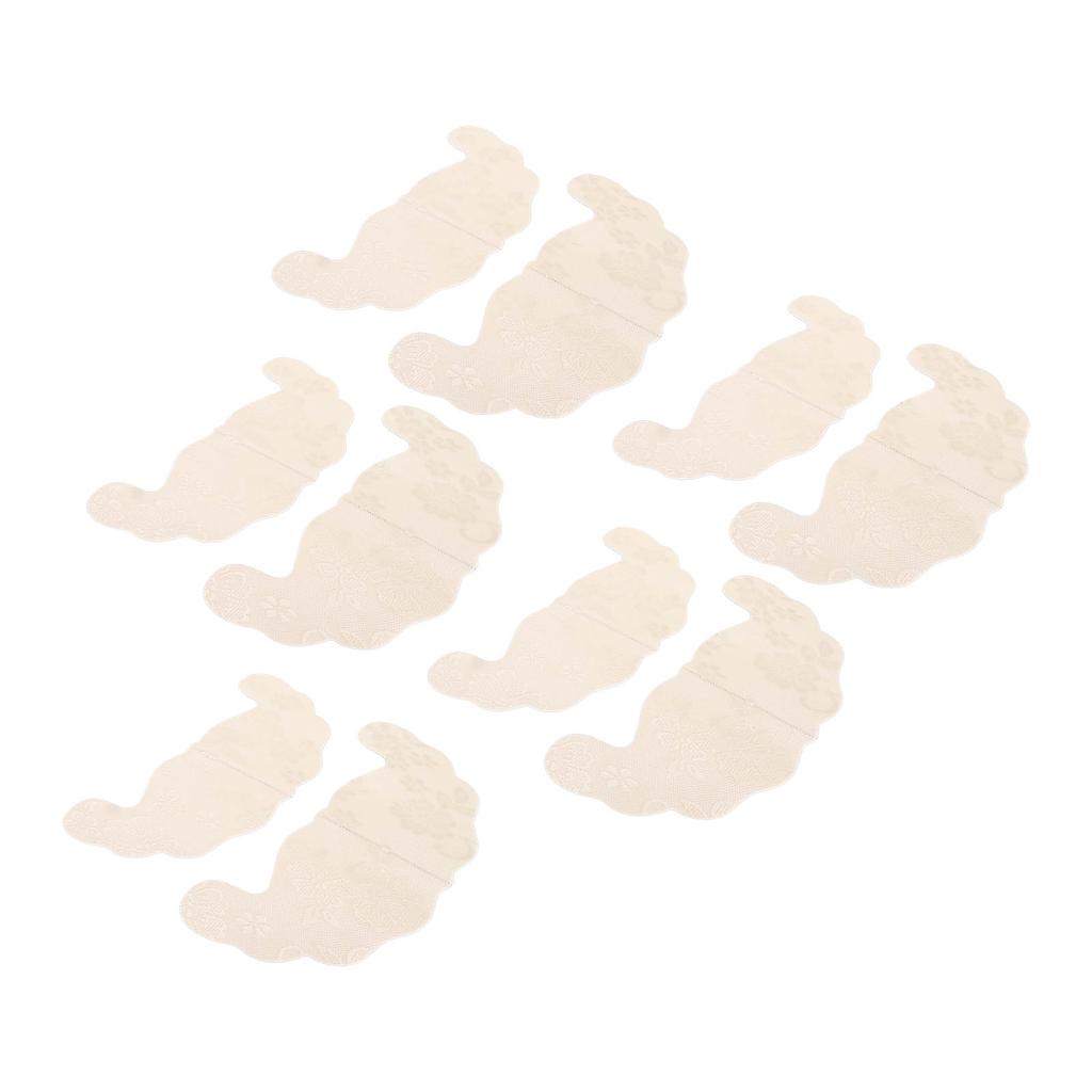 5 Pairs Disposable Lace Chest Stickers U Shaped Lifting Lace Strapless Chest Sticker Khaki B Cup