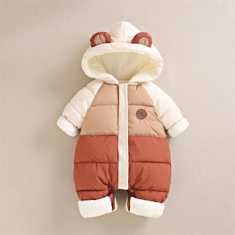Warm Baby Coat Winter Hooded Mantle Rompers Thick Outfit Jumpsuit Overalls Snowsuit Children Boys Clothing Kids Clothes