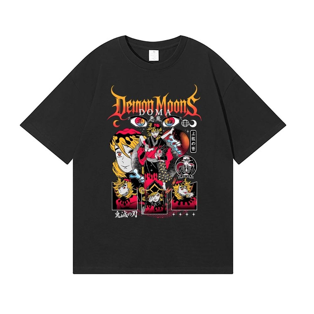 Demon Slayer Douma Japanese Style Classic Tee High-quality Streetwear T-shirts Suitable for Both Men Women