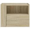 Wall Mounted Nightstand Sonoma Oak 45 x 30 x 35 cm