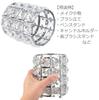 ColorfylCoco Cosmetic Storage Makeup Brush Case Brush Stand Crystal Brush Holder Makeup Brush Holder Cylindrical Pen Holder Silver Crystal Makeup