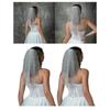 Bride Veil Pearls for Girls Balletcore Pearls for Pageant Prom Bridal Hair Accessories Stage Props White Veil for Bride