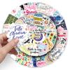 50 Motivational Spanish Stickers: Creative, Positive, Waterproof Slogans for Helmets, Cars, Journals, and Phones