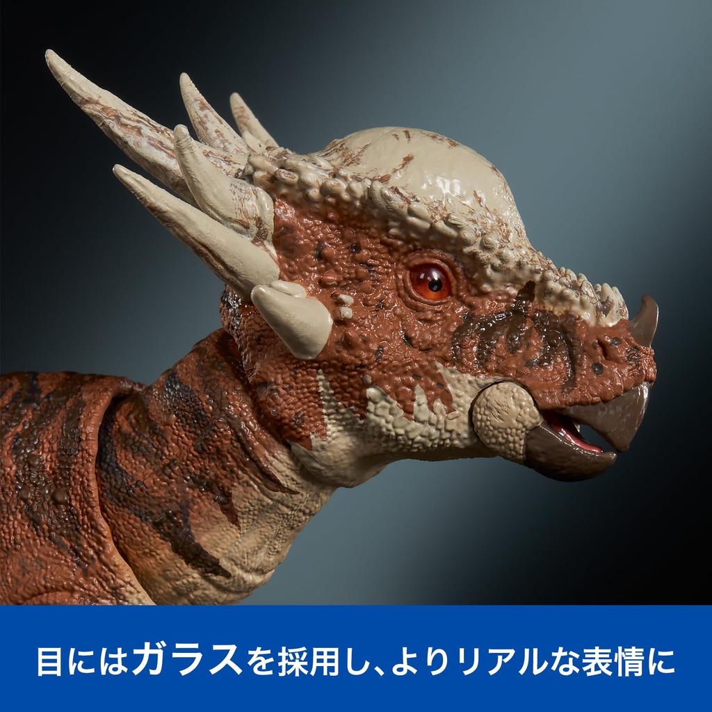 Mattel Jurassic World Hammond Collection Stygimoloch Figure for Moving Dinosaur Inches Ages JDJ10 Kids, Toy, Large, Approx. 7.7 Long, 8+, Brown,