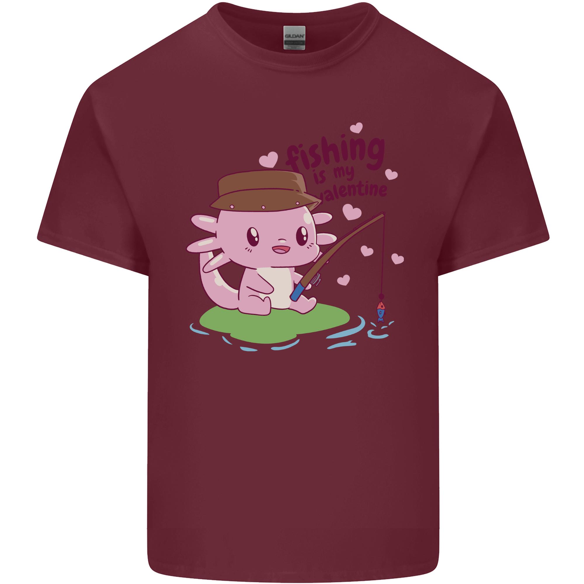 Fishing Axolotl Anti Valentines Day FisherUnisex Unisexs Light Cotton TShirt S