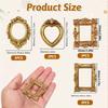 12pz Mini Cornici per Foto Vintage Barocche Dorate Resina Vetrine Matrimonio Natale Cornici Esposizione Foto Decorazione Casa
