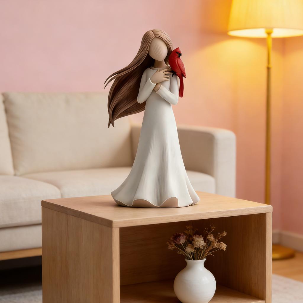 Cardinal Gifts for Women with Red Bird Sculpted Hand-Painted Figurine Sympathy Gifts for Loss of Loved One