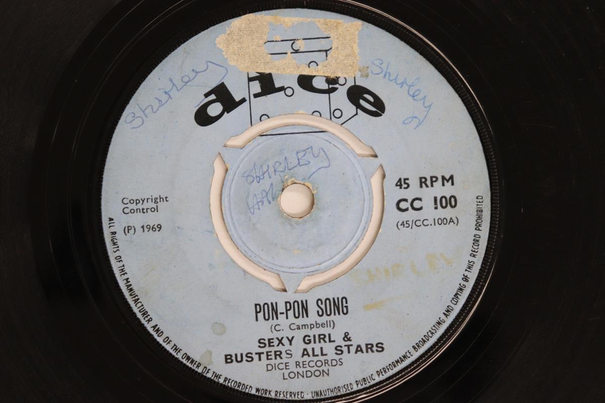 

7inch Record SEXY GIRL, BUSTERS ALL STARS / LITT - Pon-pon Song / Hy-there C100 DICE 1969 UK Reggae, Ska & Dub Used