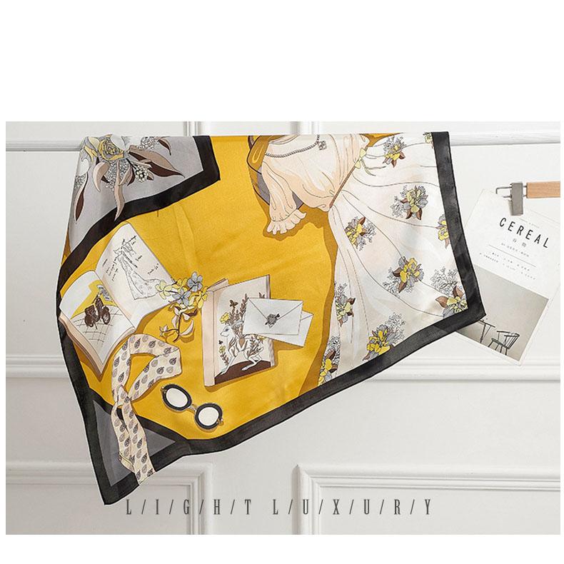 88x88cm 100% Maulbeerseide Köper Schal Luxuriöses Übergroßes Quadratisches Tuch Elegantes Damen-Tuch für Frühling Sommer Herbst