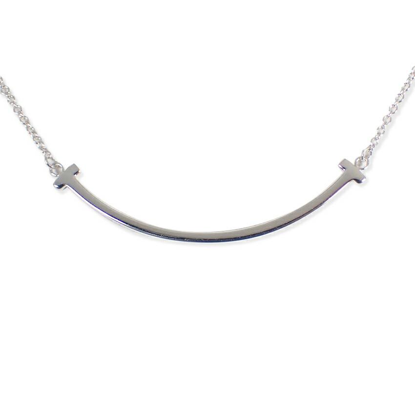 [Pre-owned] TIFFANY 925 T Smile Line Necklace/j54-3