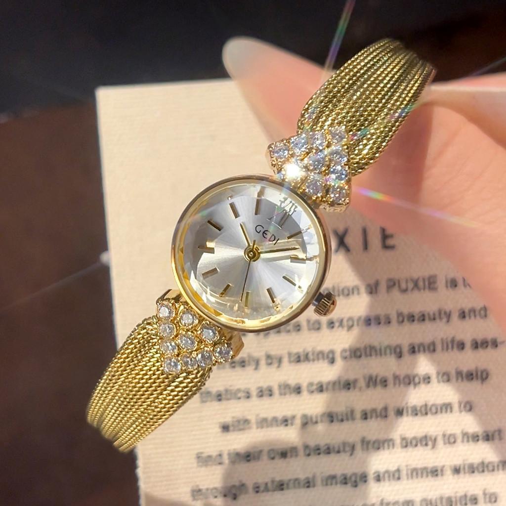 Gedi Vintage Ladies Quartz Watch With Diamond Accents For Elegant Women Accessories