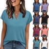 Women's Fashion V-Neck Loose-Fit Short-Sleeve T-Shirt Casual Top