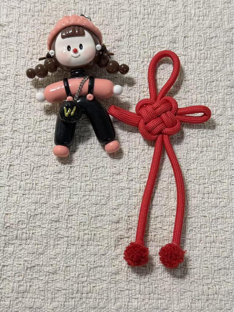 Pearl Chinese Knot Ethnic Style Handmade Woven Nylon Rope Phone Lanyard Pendant