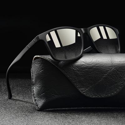 Mode Vintage Rutmönster Unisex Fyrkantiga Solglasögon Män Kvinnor Körning Fiske Märkesdesigner Solglasögon Man UV400 Glasögon