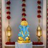Handcrafted Blue Ganesha Idol for Car Dashboard Item: Ganesh Ji, Ganpati Bappa Murti for Home Decor - Exquisite Car God Idols