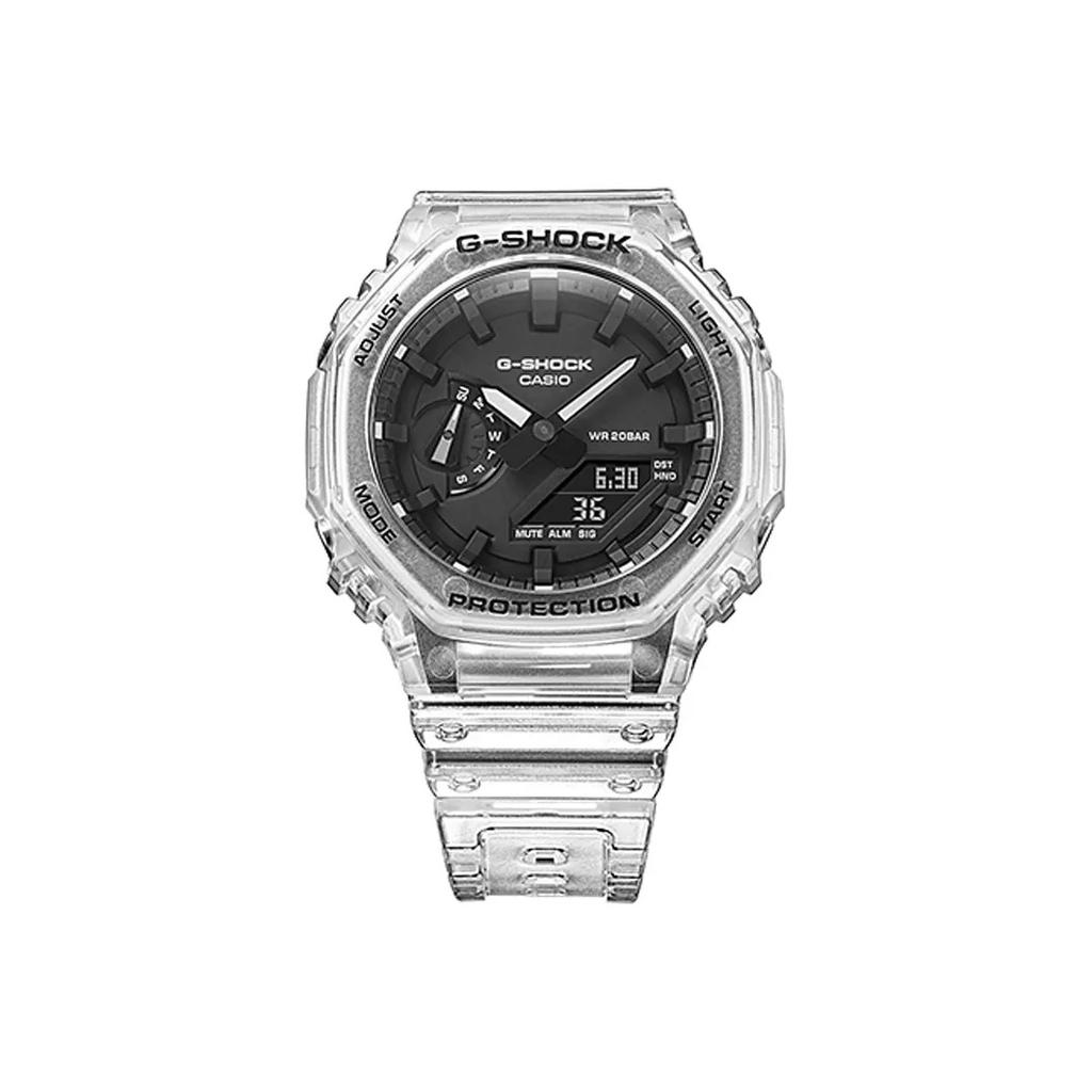 CASIO Custom Collection Quartz Movement Resin Strap Watch Unisex Black Dial GA-2100SK-7A(Watch3--)