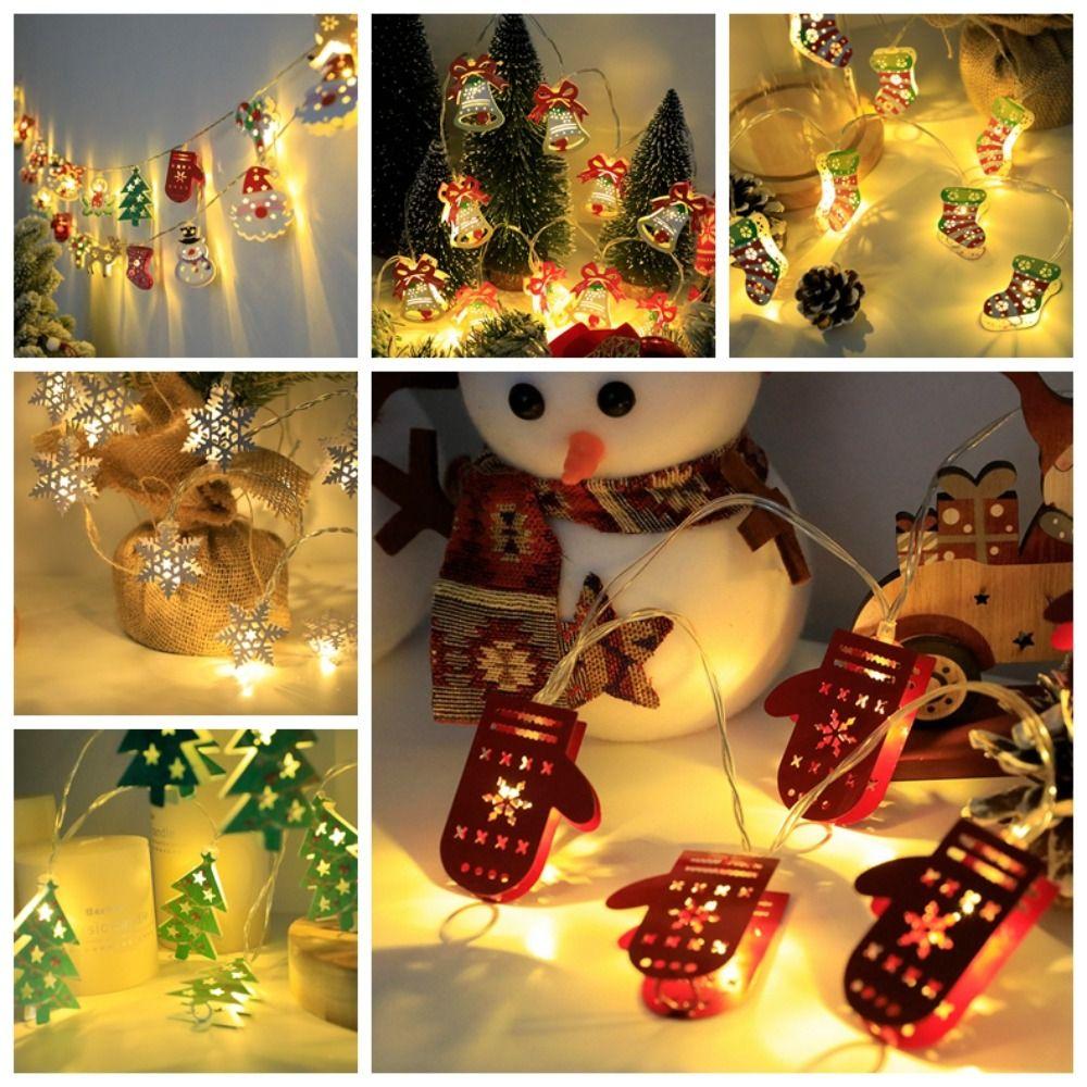 

1.5m 10Led Christmas Light String Santa Claus Christmas Decor Lamp Party