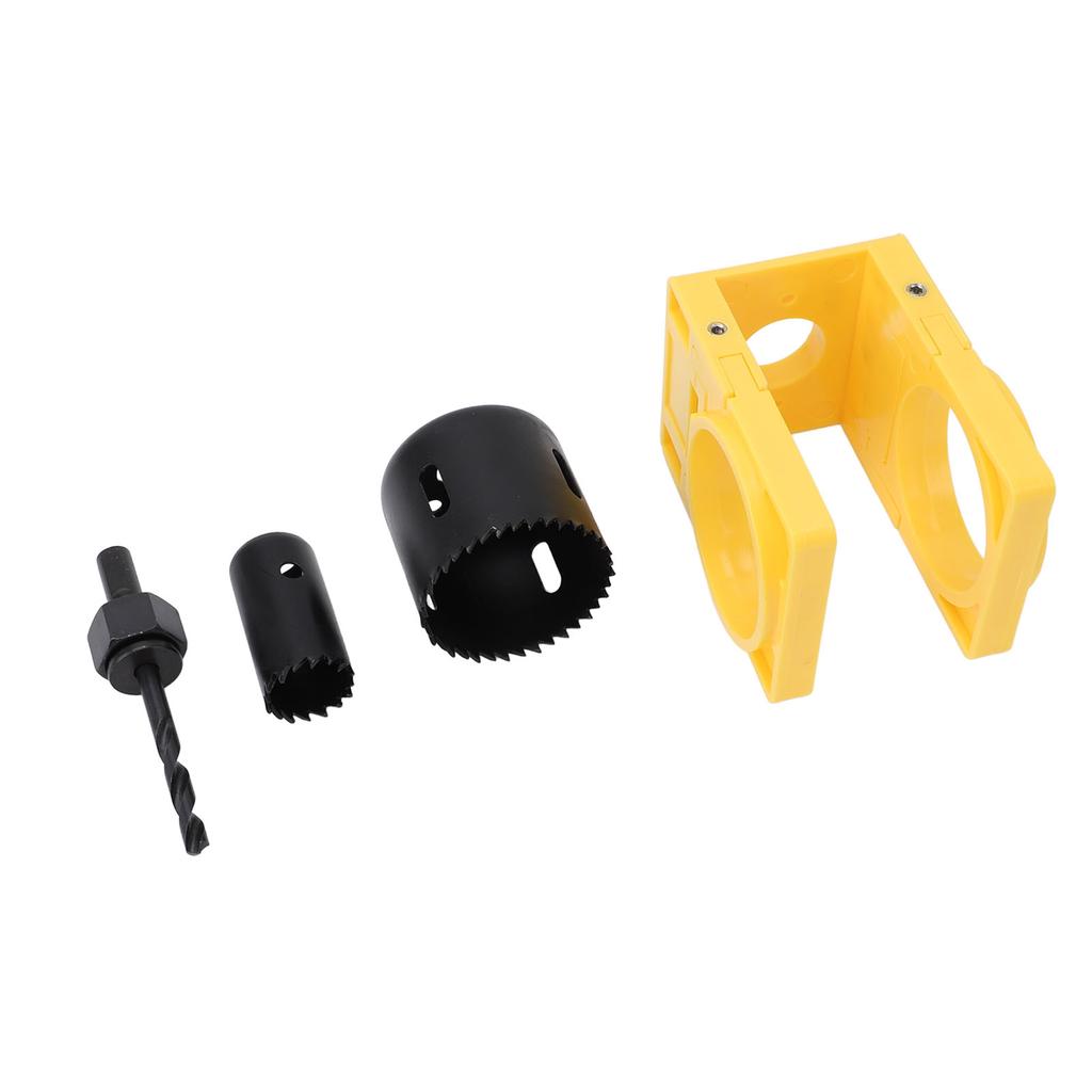 Lock Installation Kit with Template Carbon Steel Plastic Door Hole Saw Kit for Wooden Doors S Locksets