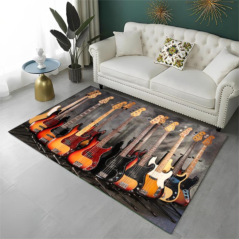 

Retro Fender Logo Guitar Instruments Music Carpet Rug for Playroom Bedroom Living Room Sofa Home Decor,kid Area Rug Non-slip 40x60cm