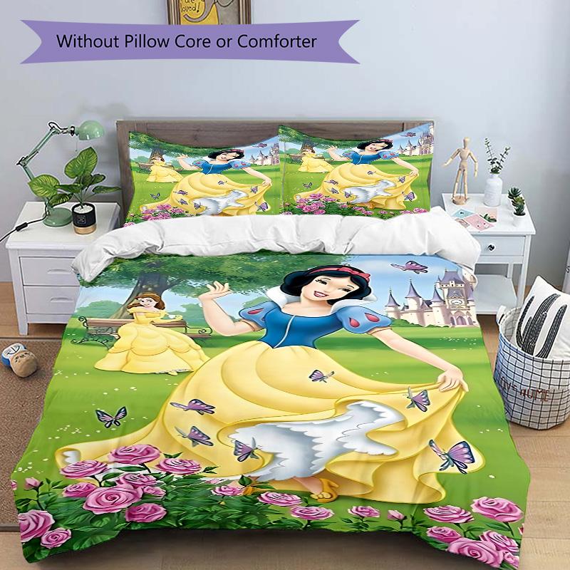 Princess Garden Print 3Pcs Bedding Setduvet Cover With 2 Bedropillowcase Home Birthday Gift